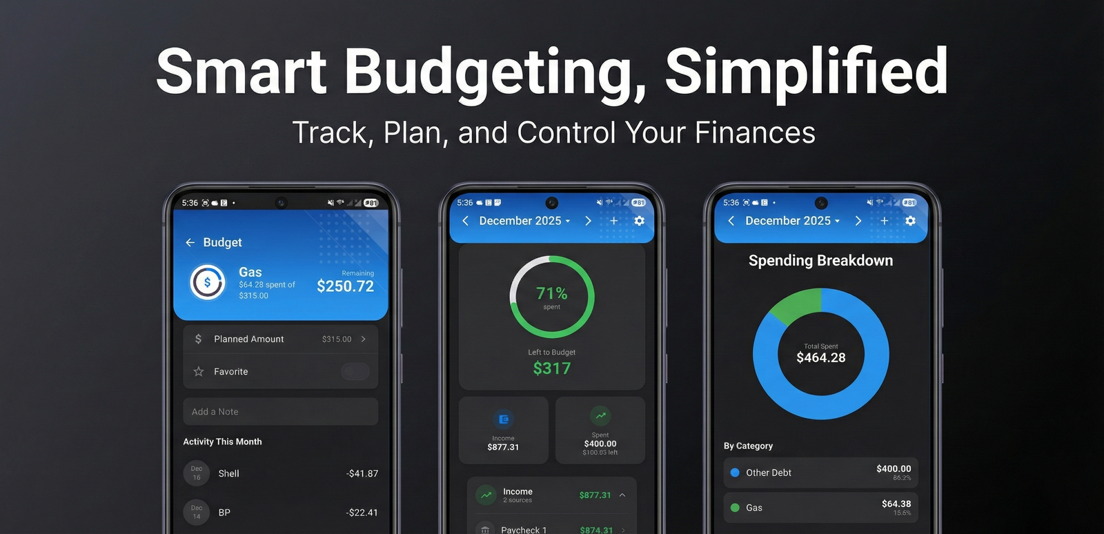 Simple Offline Budget - Smart Budgeting, Simplified - Track, Plan, and Control Your Finances
